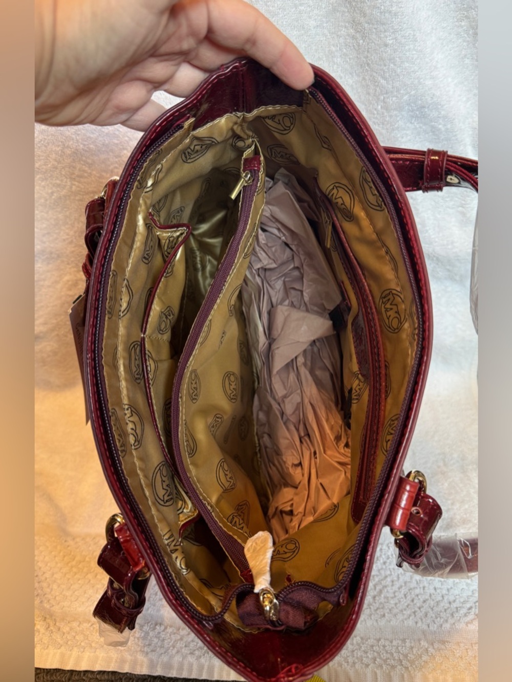 Red leather Handbag - Picture 5 of 11